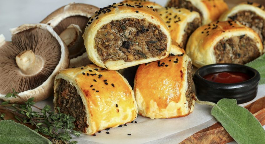 Mushroom & Tofu Sausage Rolls